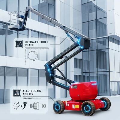 12m Electric Articulated Boom Lift GTHZ120 Compact Self Propelled Aerial Work Platform 200kg CE Certified