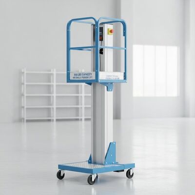 300 Lbs Capacity One Man Lift 4m Platform Height Compact Design Single Person Lift Platform for Space Utilization